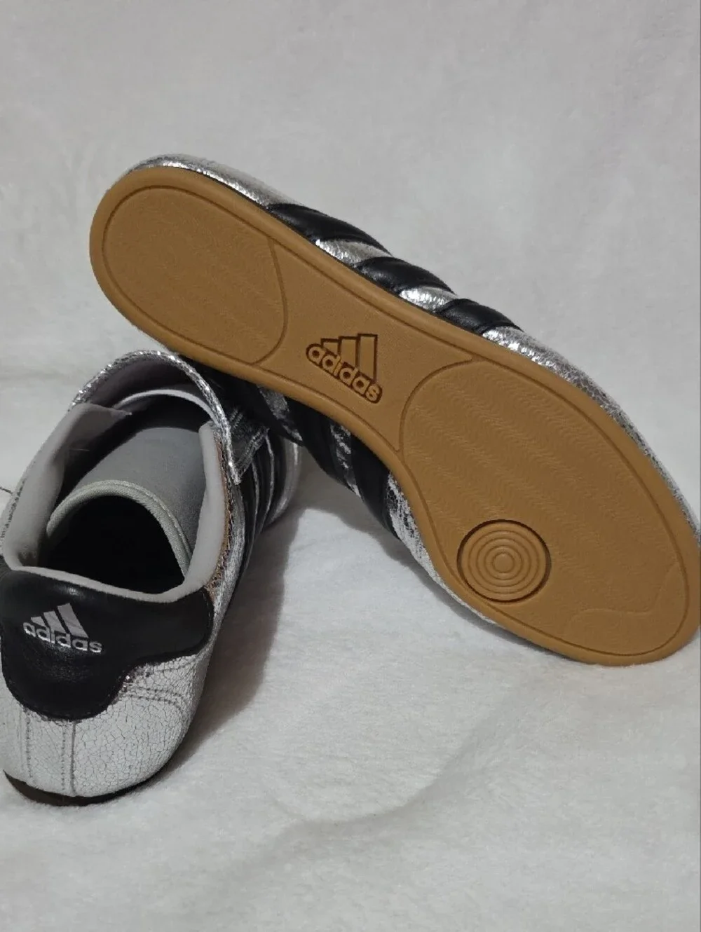 adidas Taekwondo Silver Metallic Women's Sneakers.